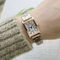 Watches for Women Rectangular Roman Scale Ladies Steel Strap Watch Fashion Trend Thin Strap Quartz Wristwatches Relogio Feminino Good Vibrations