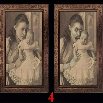 Pretty 3D Changing Face Ghost Picture Frame Halloween Decoration Horror Craft Supplies Haunted House Party Decor Halloween Props Good Vibrations