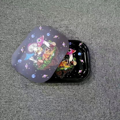 1Pc Rolling Tray Tobacco Cigarette Paper Accessories Trays Magnetic Lid Smoking Grinder Storage Metal Plate 18x14CM Good Vibrations Adult Super Store