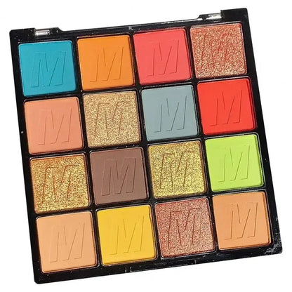 Pearlescent Eyeshadow Palette Matte Shimmer Eye Shadow Delicate Easy To Clear Lasting 16 Colors Women Beauty Eye Makeup Cosmetic Good Vibrations