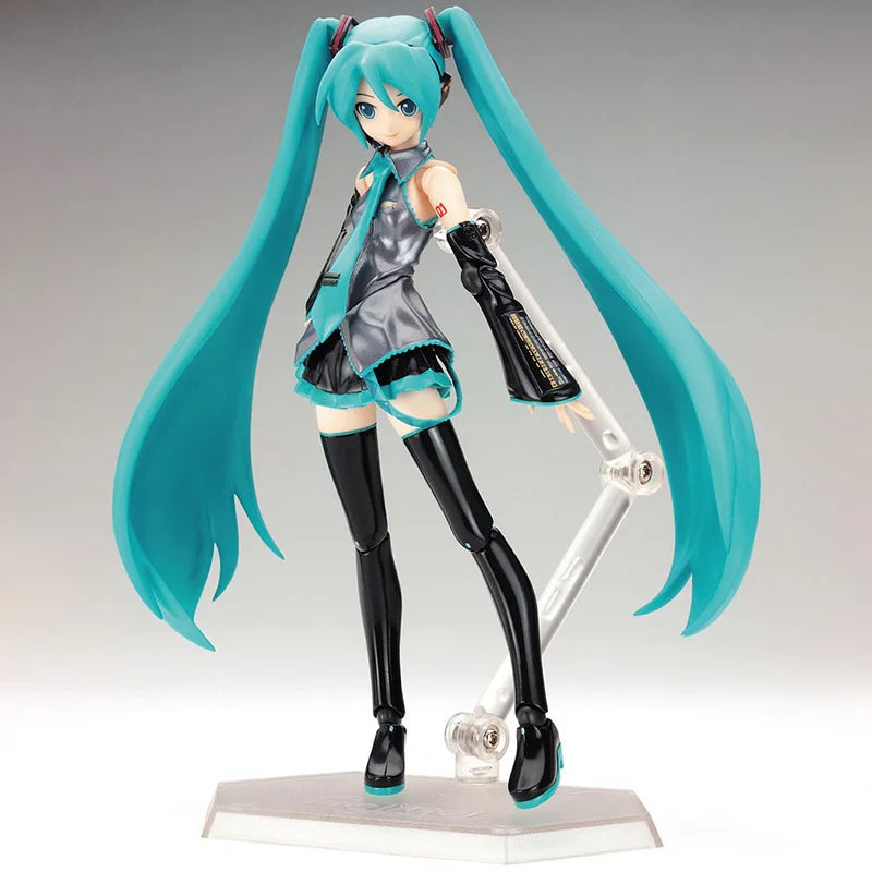 Anime FIGMA Hatsune Miku Action Figures Movable Joints Contain The Props Desktop Decoration Collection PVC Model Toys Kids Gifts Good Vibrations