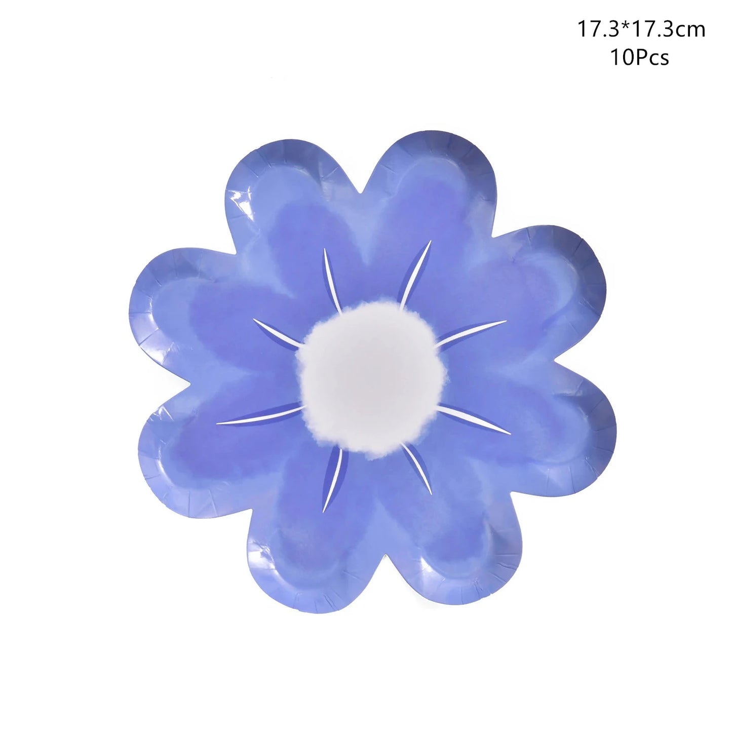 Disposable Daisy Paper Plate Flower Meal Plate Picnic Cake Plates Birthday Theme Party Decoration Good Vibrations