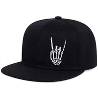 Unisex Skeleton Fingers Embroidery Hip-hop Hats Spring Autumn Outdoor Adjustable Casual Baseball Caps Sunscreen Hat Good Vibrations