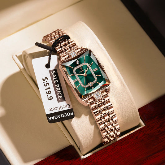 POEDAGAR Luxury Watch For Woman Waterproof Calendar High Quality Ladies Watch Stainless Steel Quartz Women's Watches Elegant+Box Good Vibrations