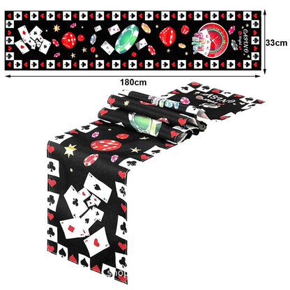 Casino Birthday Party Supplies for Adults Casino Party Decors Poker Paper Plates Cups Napkins Casino Night Vegas Supplies Favors Good Vibrations