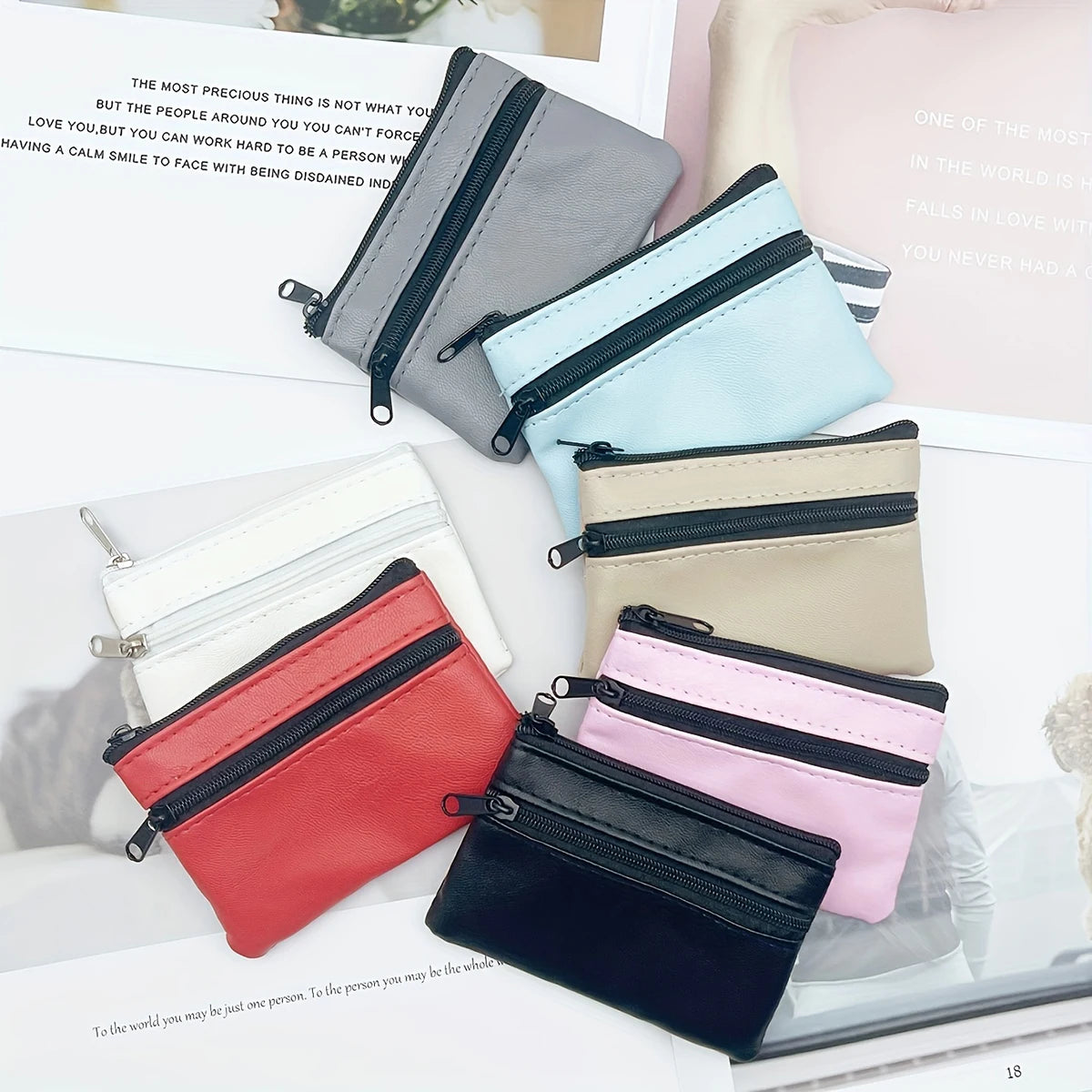 Women Men Coin Purse Men Small Bag Wallet Change Purses Zipper Money Bags Children Mini Wallets Leather Key Holder carteira Good Vibrations