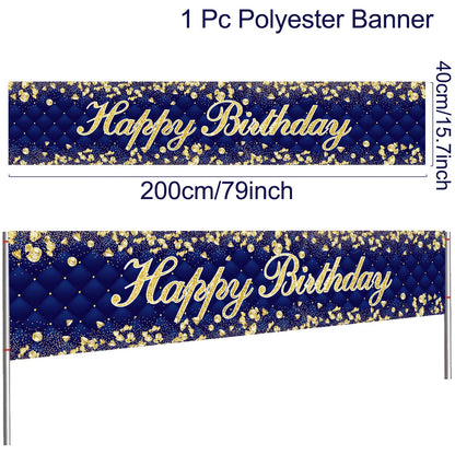 Happy Birthday Banner Birthday Party Decoration Kids Boys Girl Baby Shower Decoration Bunting Garland Banners Flags Anniversary Good Vibrations