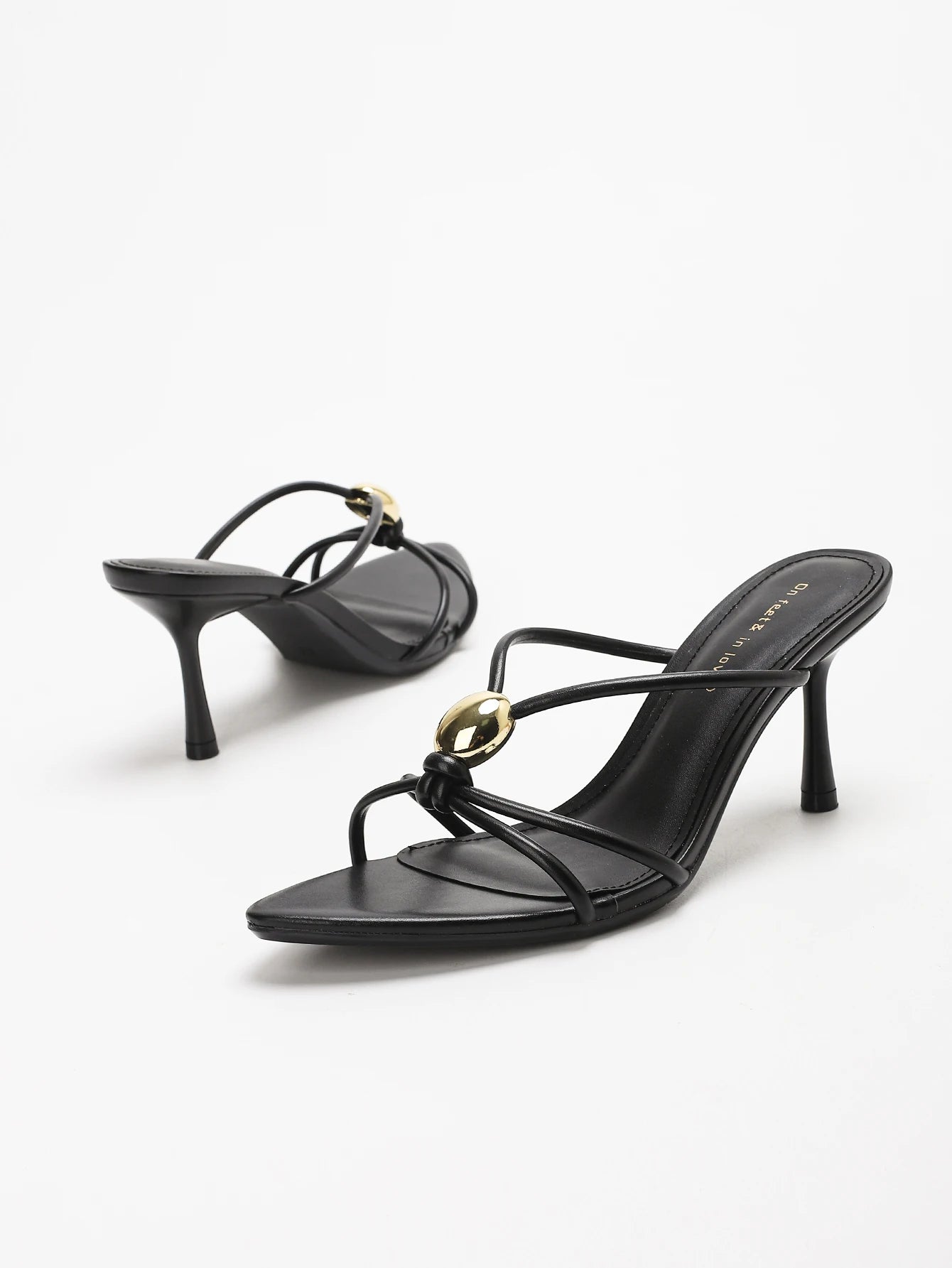 Women's fashionable, elegant, comfortable, simple and versatile high heels, peep-toe breathable slip-on stilettos. Good Vibrations