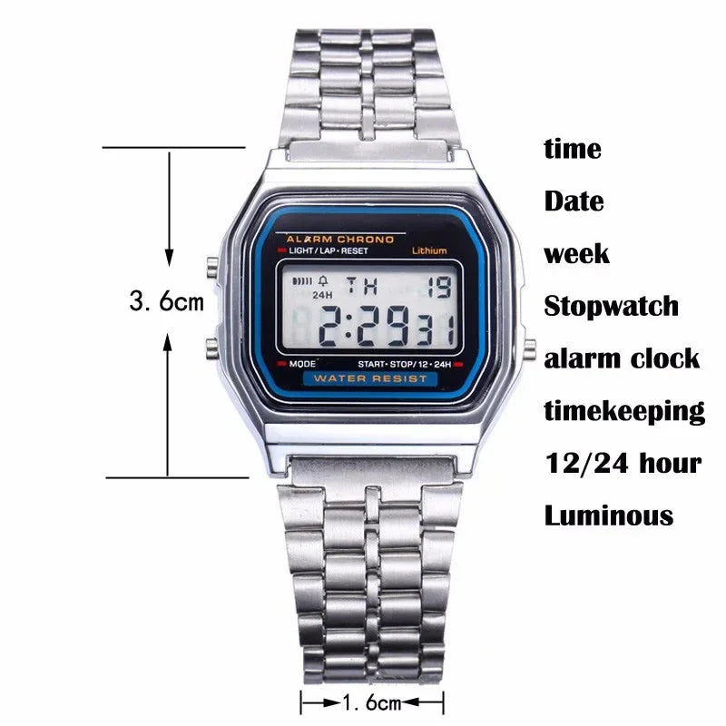 2025 Digital Watches For Men Sports Waterproof Bracelet Clock Gold Electronice LED Wristwatch Women Good Vibrations