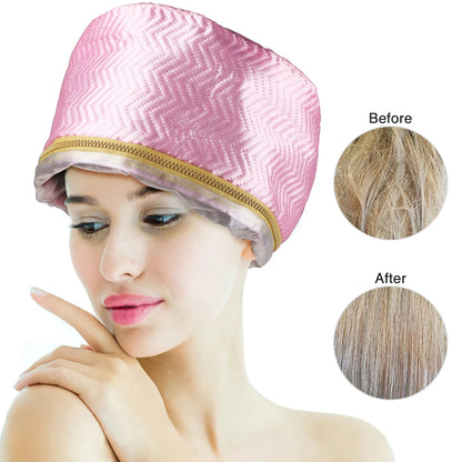 Thermal Treatment Hair Cap Heating Hair Steamer Nourishing Care Accessories Bonnets for Women Hair Dryer Home Spa Salon Styling Good Vibrations