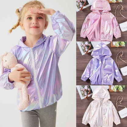 New 2024 Children's Summer Thin Jackets for Boys and Girls Leisure Colorful Hooded Children's Clothing Jackets Creative Clothing Good Vibrations