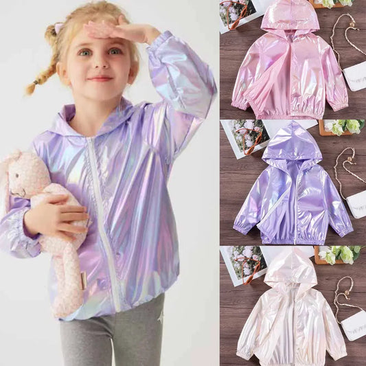 New 2024 Children's Summer Thin Jackets for Boys and Girls Leisure Colorful Hooded Children's Clothing Jackets Creative Clothing Good Vibrations