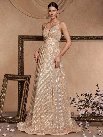 Elegant Sexy Backless Sequins Evening Dress Long 2025 Mermaid Formal Gown Women Wedding Party Dresses Caicktail Graduation  Prom Good Vibrations