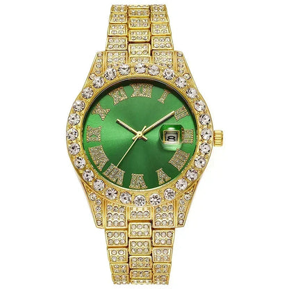 Fashion Full Iced Out Watch for Men Multiple Colors Hip Hop Mens Watch Fashion Cool Bling Diamond Luxury Mens Watches Clock Good Vibrations