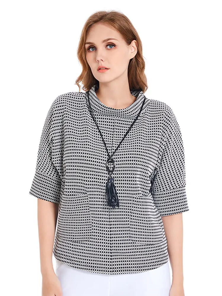 Womens plus size woven round neck shirt belongs to the category of womens clothing Good Vibrations
