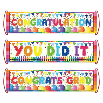 Graduation Season Decoration Holding Banners Atmosphere Photo Props Graduation Party Decoration Good Vibrations