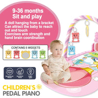 Baby Fitness Stand Music Play Gym Activity Toys Newborn Piano Crawling Blanket Pedal Game Pad Early Education 0-36 Months Gifts Good Vibrations