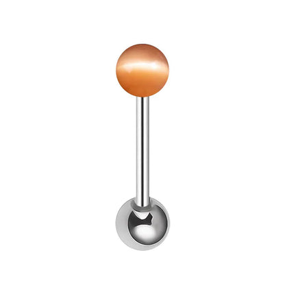 Surgical Steel Tongue Rings for Women Charming Opal Stone Tongue Barbells Piercing Body Jewelry 14g Good Vibrations
