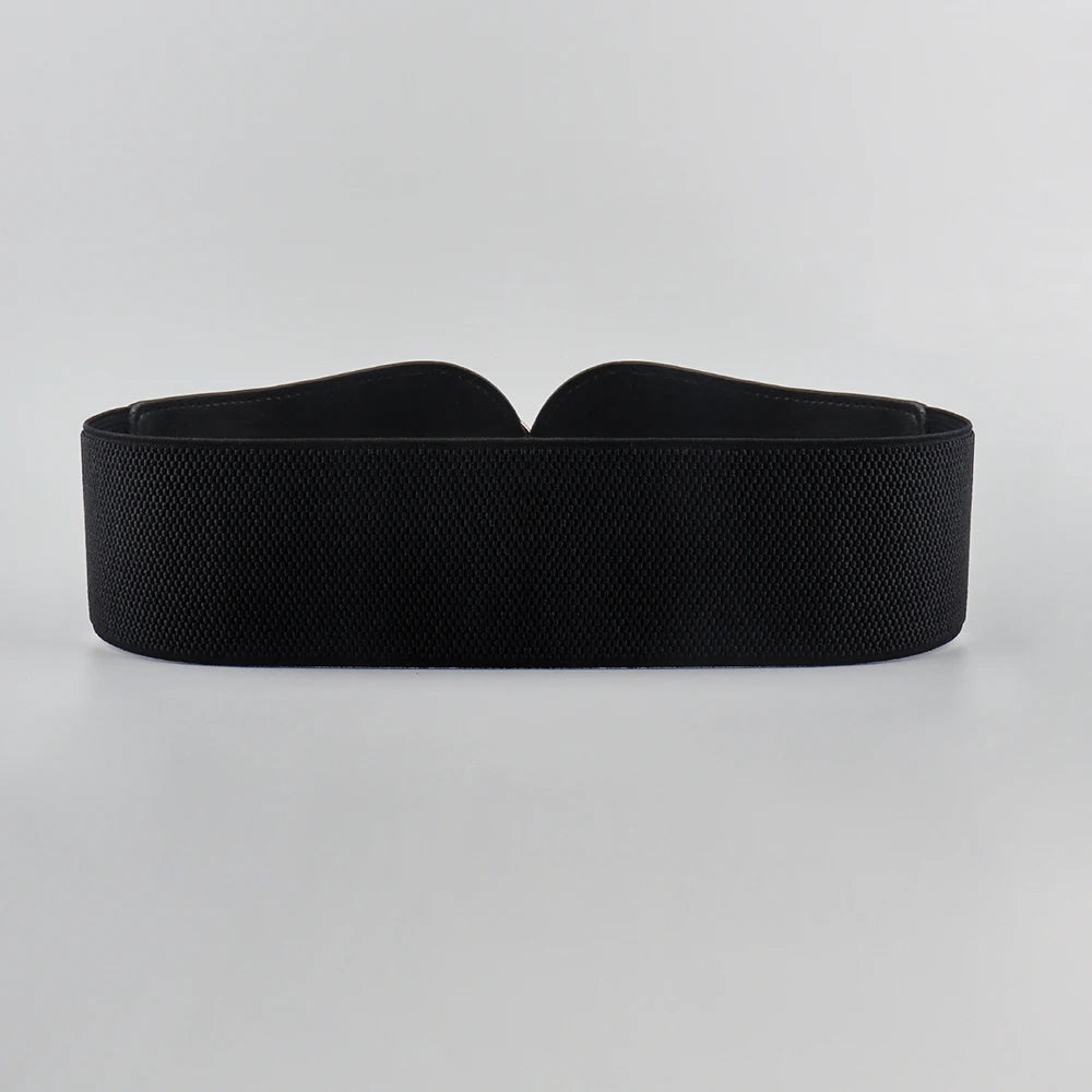 Luxury ladies wide belt elastic vintage buckle leather wide fashion wild pin buckle women's belt waist seal belt Good Vibrations