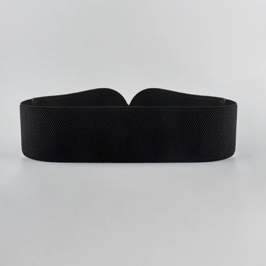 Luxury ladies wide belt elastic vintage buckle leather wide fashion wild pin buckle women's belt waist seal belt Good Vibrations