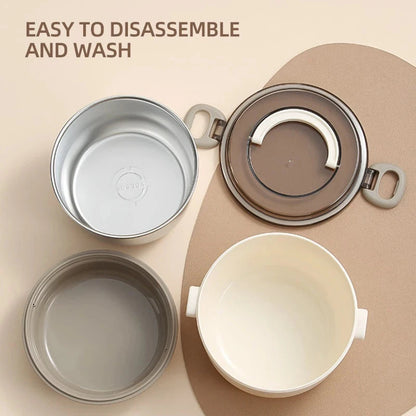 Food Thermal Jar Insulated Soup Thermos Bottles Stainless Steel Lunch Box Drinking Cup Bento Lunch Box Women Hot Food Container Good Vibrations