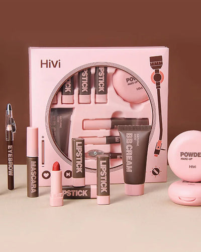 HiVi Makeup Gift Box Powder Glue Record Limited Lipstick Powder Makeup gift box set Valentine's Day gift for your wife Good Vibrations