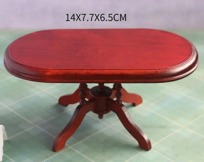 1:12  Miniature Dollhouse Furniture Model Play House Toy Cabinet Wooden Clamshell Desk New Diy Miniature Dollhouse Accessories Good Vibrations