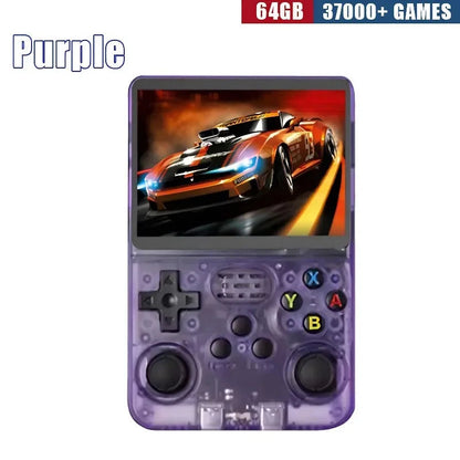 R36S Retro Handheld Game Console - 3.5 Inch IPS Screen, 64GB/128GB/256GB, Portable Gaming Device with Built-in Games Good Vibrations