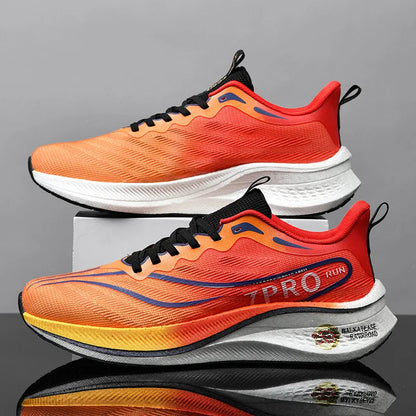 Summer Men's Running Shoes New Professional Carbon Plate Sports Training Shoes Outdoor Non-slip Shock-absorbing Tennis Shoes Good Vibrations