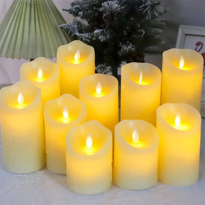 Flameless Flickering Electronic Candles Led Candles Battery Operated Home Decor Accessories for Birthday Hotel Wedding Candle Good Vibrations