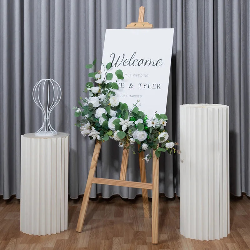 Artificial Flower For Wedding Welcome Sign Decoration Window Hall Exhibition Decor Photo Props Flower Backdrop Party Arrangement Good Vibrations