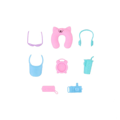 Doll House Furniture Bed Table Chair For 11.8inch 30cm Doll Plastics Cleaning Tools Accessories Mini Furniture Model Gifts Toys Good Vibrations