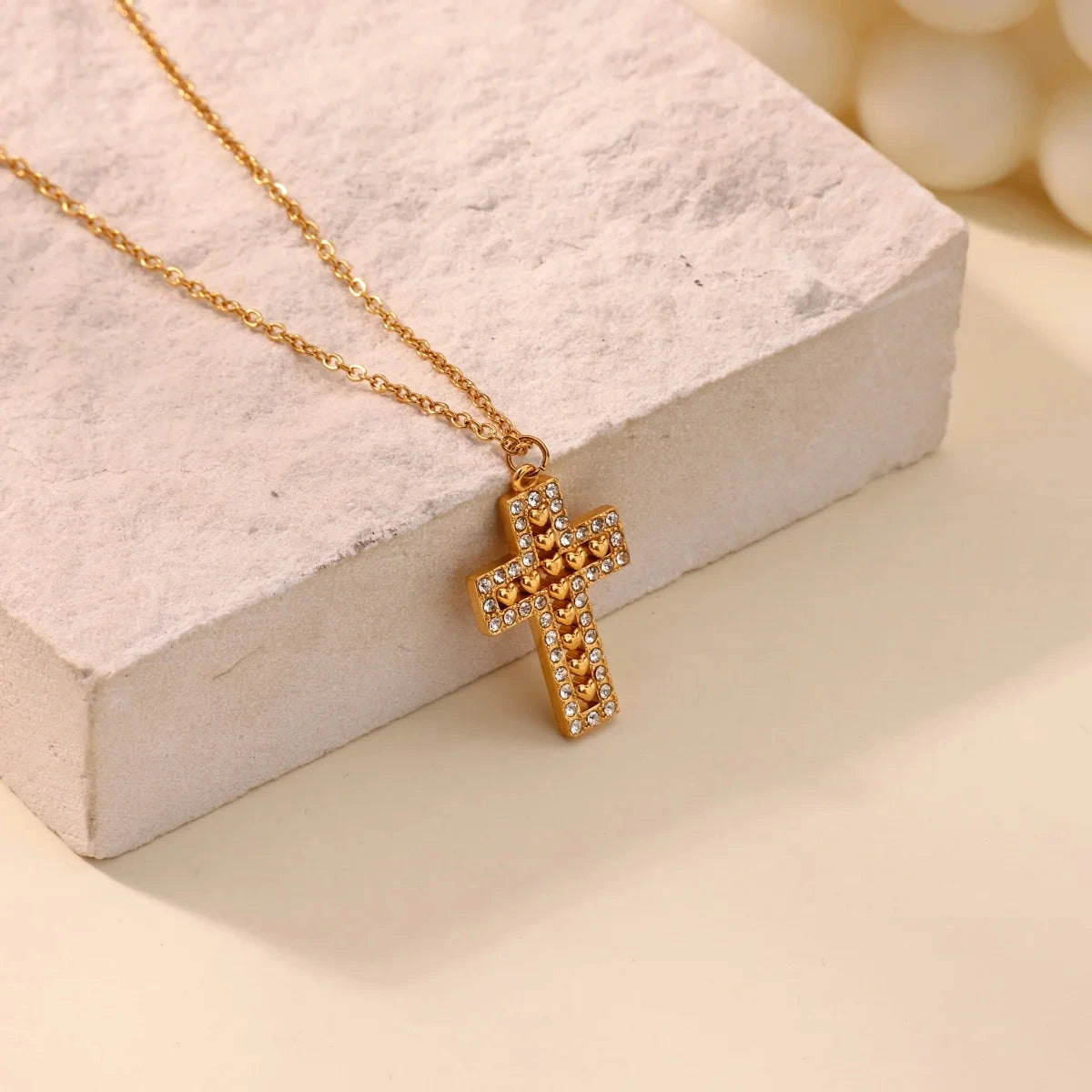 Cross Necklace For Women Bohemian Jesus Virgin Mary Choker Boho Zircon Collars Stainless Steel Long Chain New In Neck Jewelry Good Vibrations