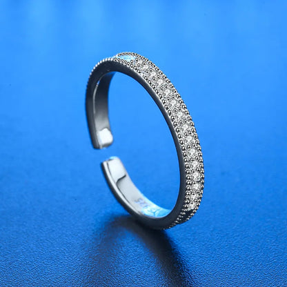 925 Sterling Silver Ring Hot AAA Zircon adjustable Size Engagement Rings For Women Wedding Ring Party Fashion Nice Jewelry Gift Good Vibrations