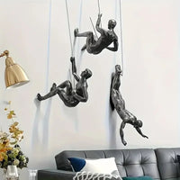 Retro Climbing Man Series Statue Wall Decoration Unique Touch Creative Climbing Statue Pendant Party Decoration Good Vibrations