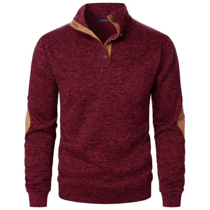 Men's Autumn Spring Stand Collar Long Sleeve Sweatshirts Top Casual Warm Pullover Outdoor Streetwear for Men Sport Riding Coats Good Vibrations