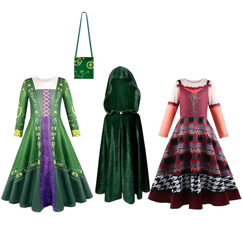 Halloween Party Dress Funny Fantasy Sisters Cosplay Costume Dress Halloween Carnival Party Disguise Suit Outfits Kids clothes Good Vibrations