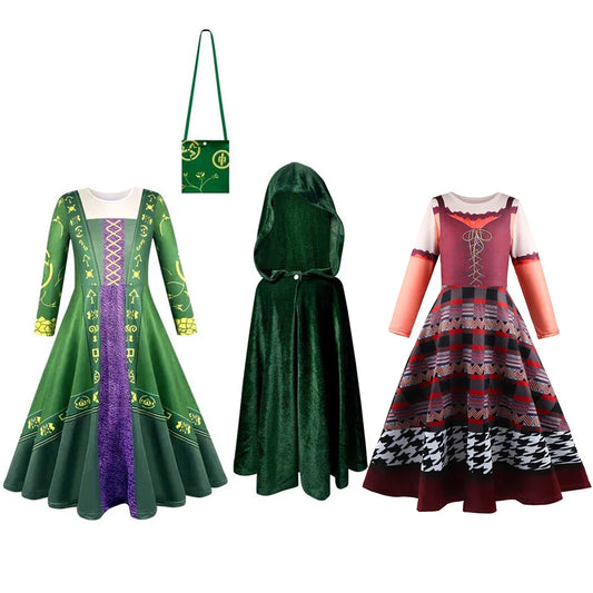 Halloween Party Dress Funny Fantasy Sisters Cosplay Costume Dress Halloween Carnival Party Disguise Suit Outfits Kids clothes Good Vibrations