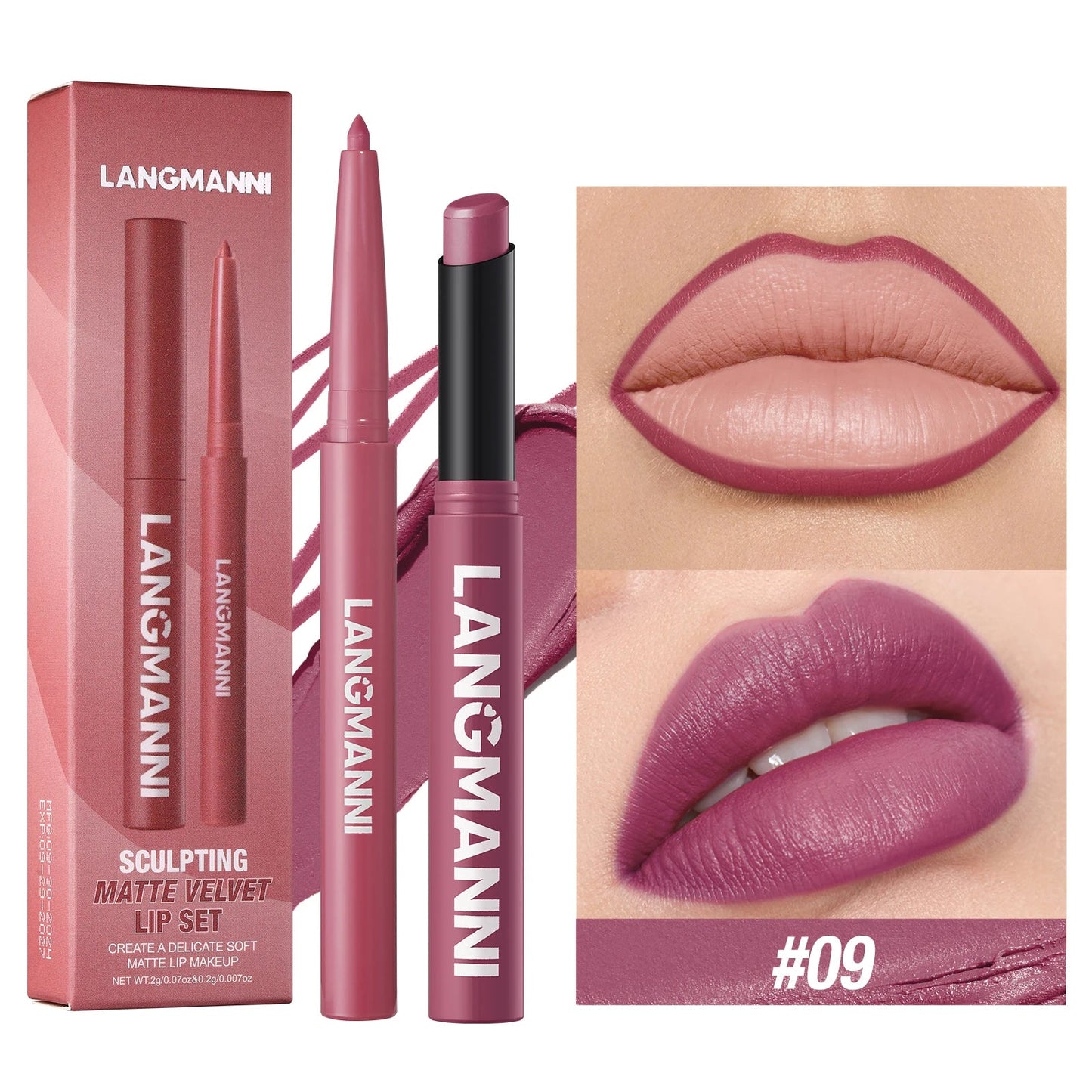 Integrated waterproof lipliner+lipstick lipstick lipstick set,no smudge,no fade,no cup,durable,easy to create a perfect makeup! Good Vibrations