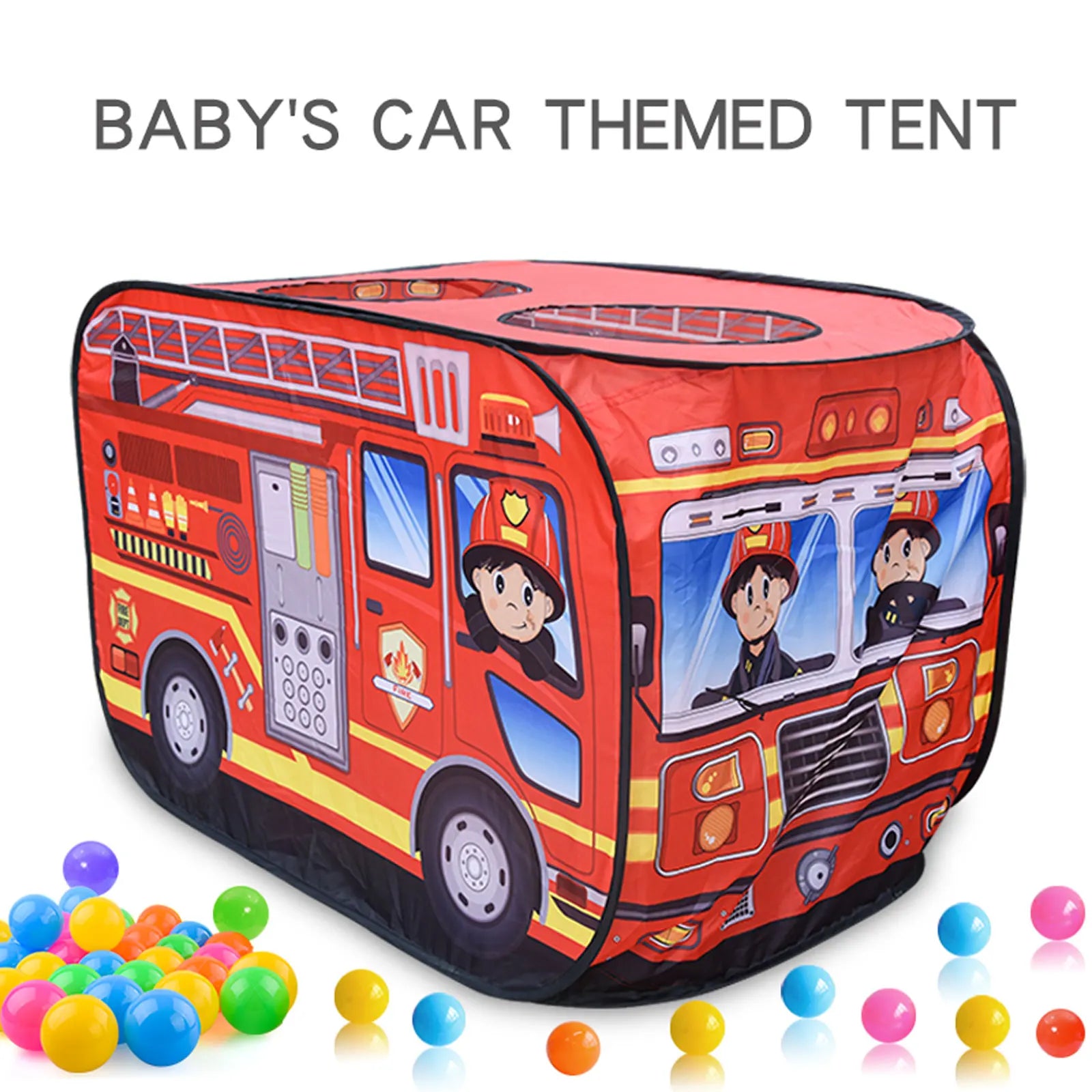 Children's Car  Tent House Fire Truck  Indoor And Outdoor Game House With Sunroof  Toys Good Vibrations