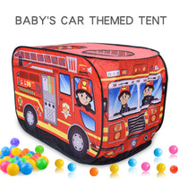 Children's Car  Tent House Fire Truck  Indoor And Outdoor Game House With Sunroof  Toys Good Vibrations