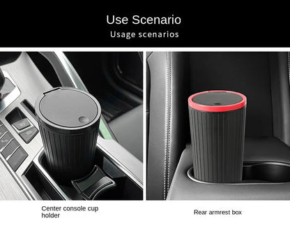 Universal Car Trash Bin Can Mini Auto Dust Organizer Car Interior Rubbish Bag Garbage Container Storage Box Bucket Auto Accessor Good Vibrations