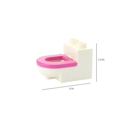 Big Building Blocks Play House Furniture Accessories Indoor Utensil Bed Compatible Large Bricks Assemble Toys Children Kids Gift Good Vibrations