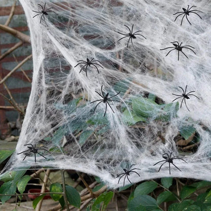 Halloween Decoration Party Accessories Decorations for Events Scream Festa Spider Web Black Outdoor Props Haunted House Spider Good Vibrations