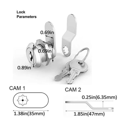 RV Lock 17/19/31mm Lock Set With 2 Keys Door Barrel Drawer Cabinet Mail Box Locker Lock Door Barrel Drawer Locker Cupboard Good Vibrations