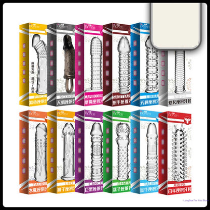 Particles Condoms Reusable Sex Toys High Sensitivity Sleeves