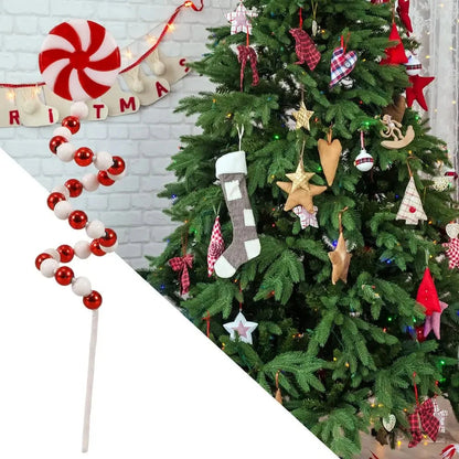 Christmas Candy Cane Decorations Christmas Tree Decoration Red White Lollipop Decoration Curved Candy Christmas Tree Stems Decor Good Vibrations