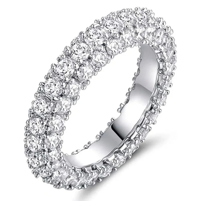 Romantic Lovers Lab Diamond Ring 925 Sterling Silver Party Wedding Band Rings for Women Men Promise Engagement Jewelry Gift Good Vibrations