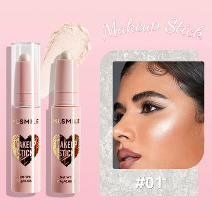 MLSMILE 8 Color High Gloss Pearl Contouring Stick Face Brightening Sleeper Silkworm Pen three-dimensional Face contour Shadow Good Vibrations