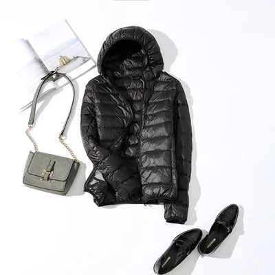 2021 New 90% Duck Down Jacket Women Autumn Winter Coat Lady Ultralight Down Jacket Good Vibrations